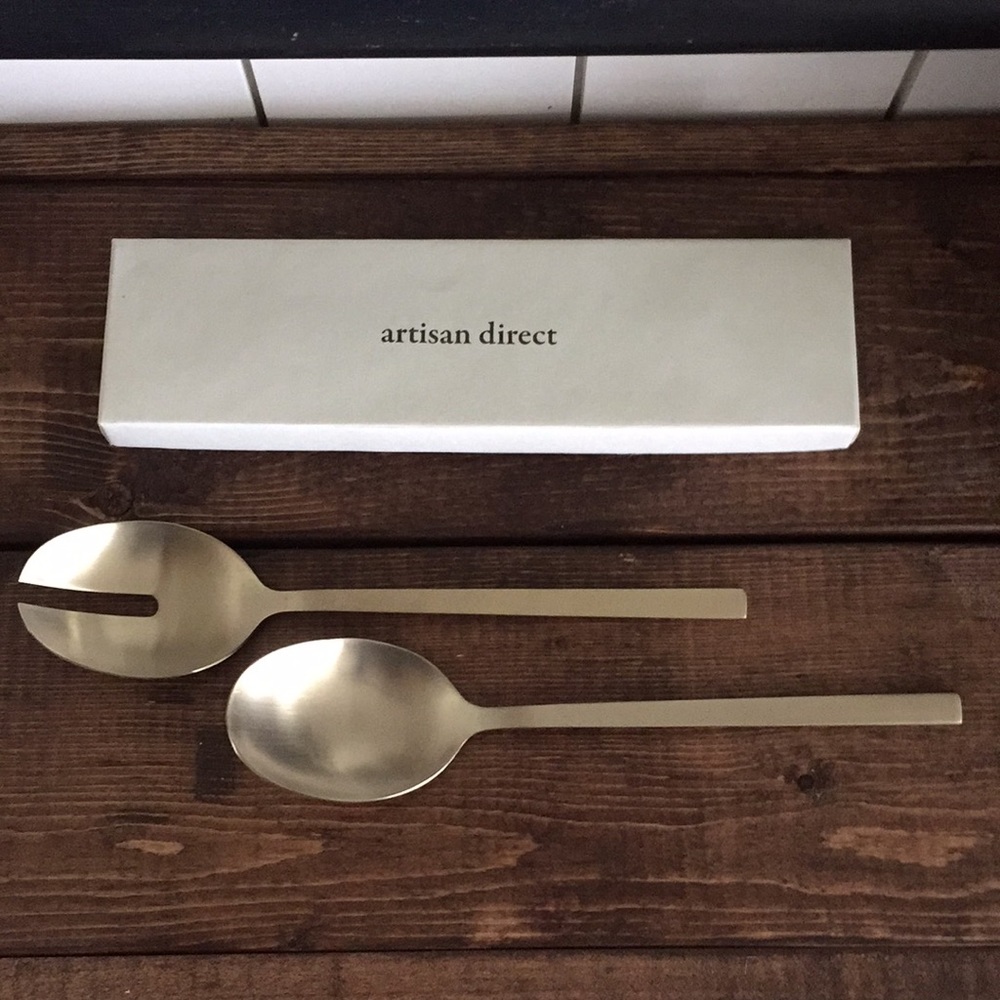 Artisan Direct Gold Electroplated Salad Tongs Causebox